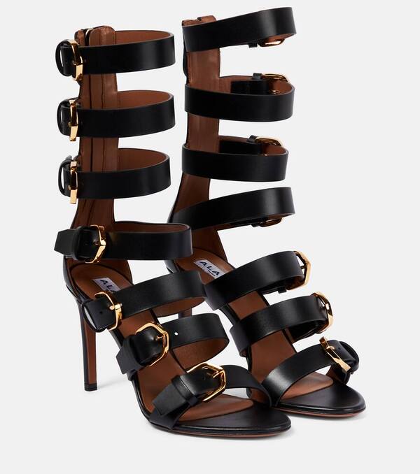  Alaia Alaia Buckle Leather Sandals 