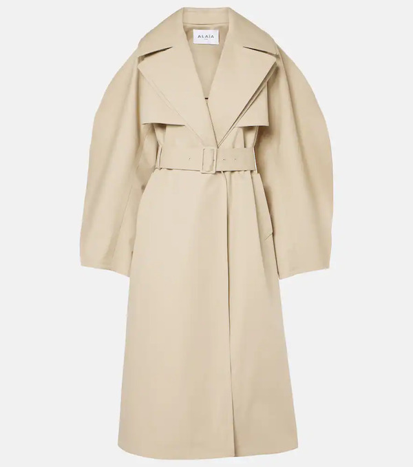  Alaia Alaia Cotton Gabardine Trench Coat 
