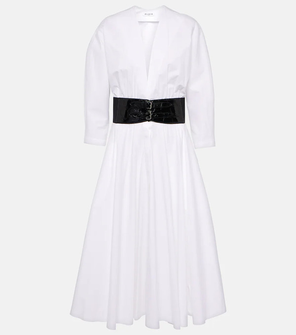  Alaia Alaia Cotton Midi Dress 