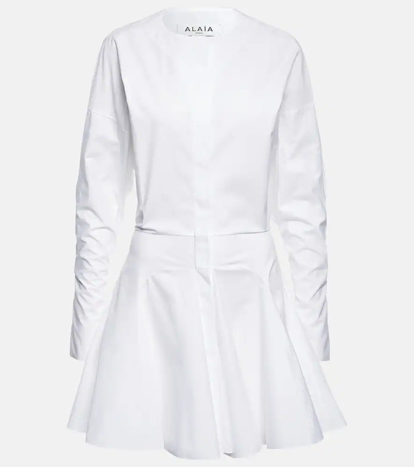  Alaia Alaia Cotton Poplin Minidress 