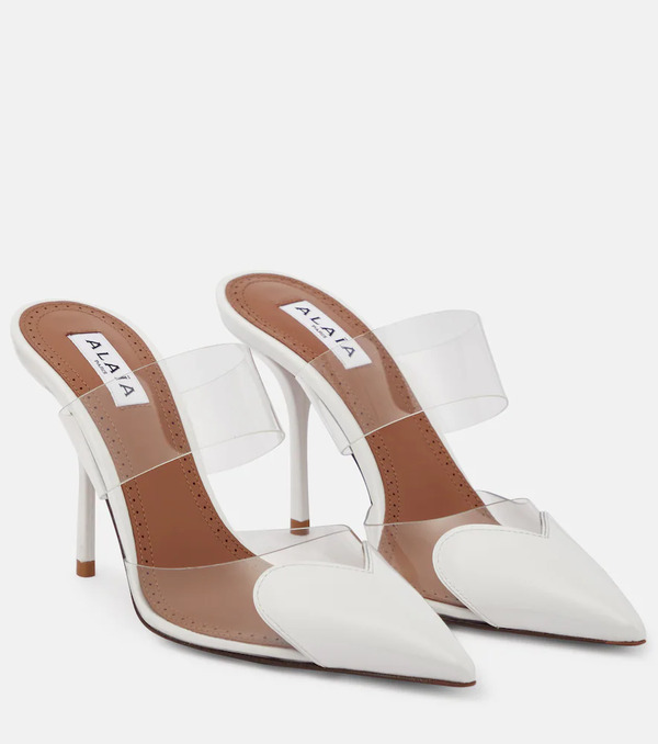  Alaia Alaia Cour Patent Leather And Pu Mules 