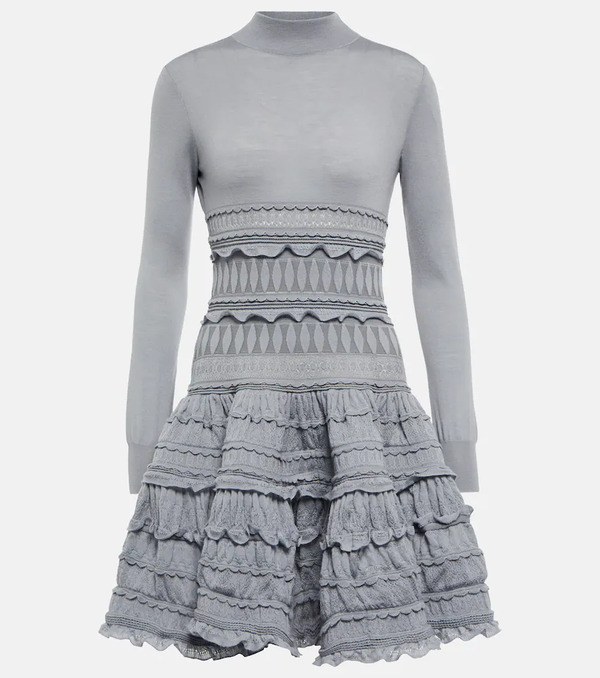  Alaia Alaia Crinoline Virgin Wool Minidress 