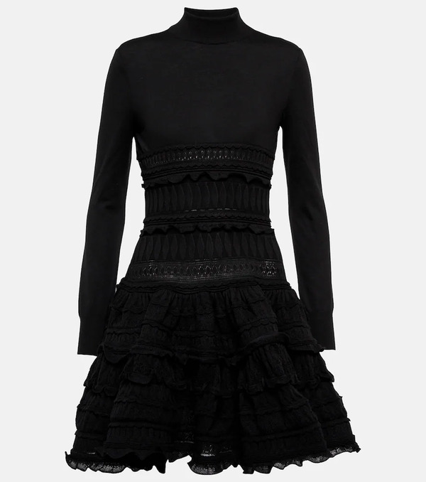  Alaia Alaia Crinoline Wool Minidress 