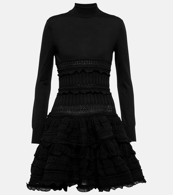  Alaia Alaia Crinoline Wool Minidress 