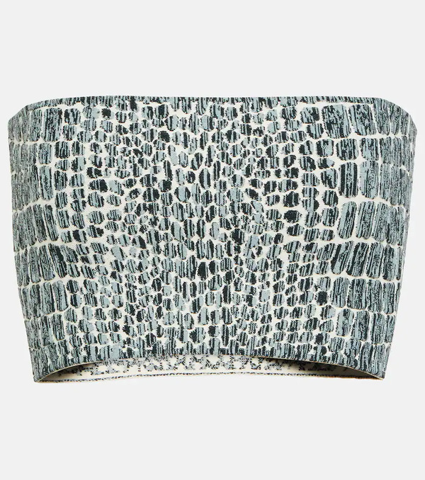  Alaia Alaia Croc-effect Bandeau Top 