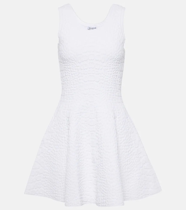  Alaia Alaia Croc-effect Knitted Minidress 