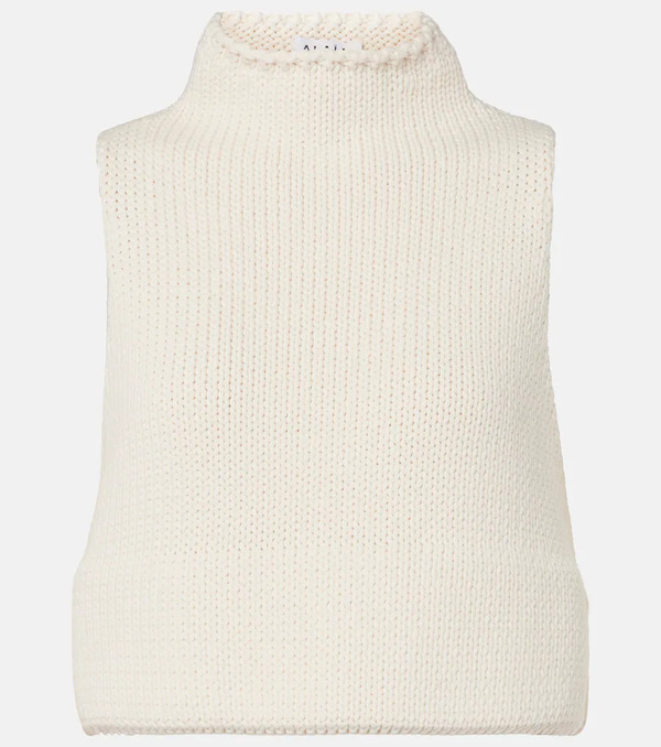  Alaia Alaia Cropped Cotton-blend Top 