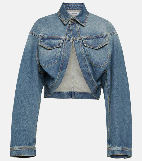 Alaia Alaia Cropped Denim Jacket 