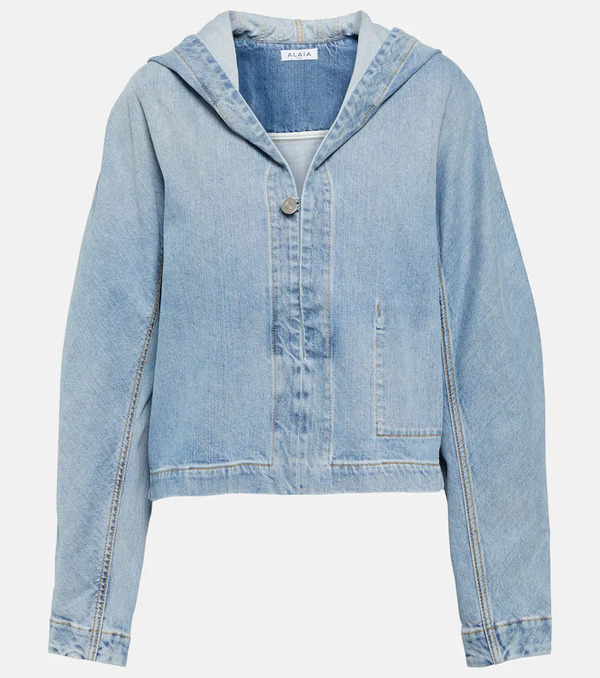  Alaia Alaia Cropped Denim Jacket 