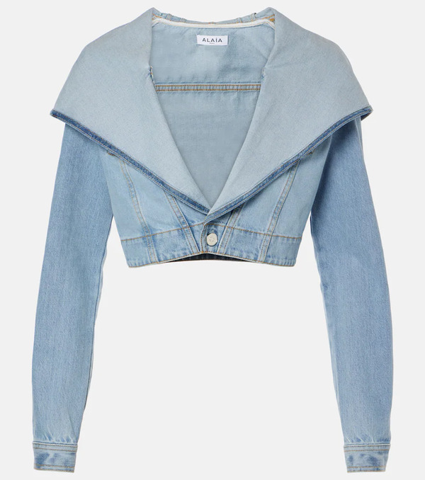  Alaia Alaia Cropped Denim Jacket 