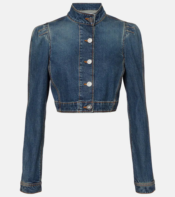  Alaia Alaia Cropped Denim Jacket 