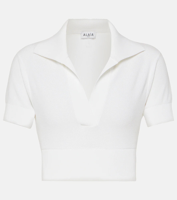  Alaia Alaia Cropped Polo Shirt 