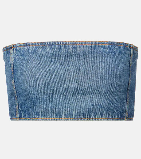  Alaia Alaia Denim Crop Top 