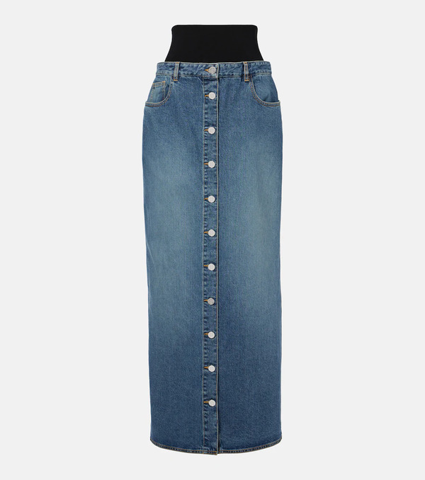  Alaia Alaia Denim Maxi Skirt 