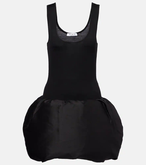  Alaia Alaia Down-paneled Wool-blend Minidress 