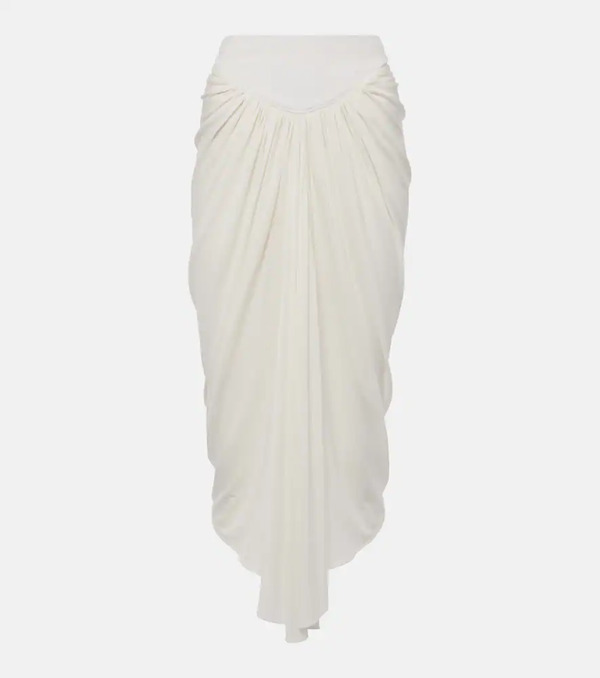  Alaia Alaia Draped Asymmetric Midi Skirt 