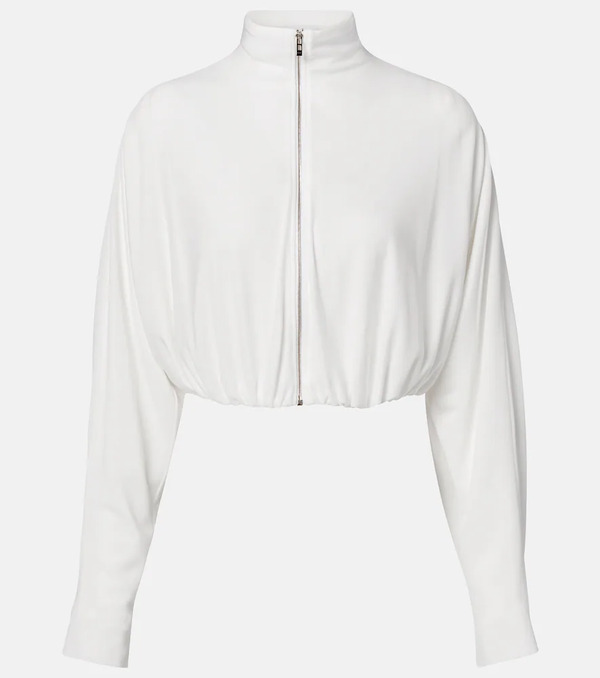  Alaia Alaia Draped Mockneck Jersey Jacket 