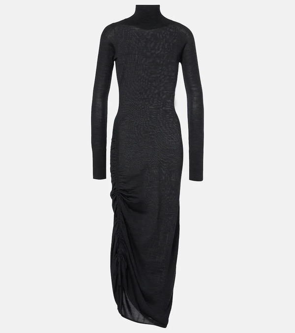  Alaia Alaia Draped Wool Turtleneck Dress 