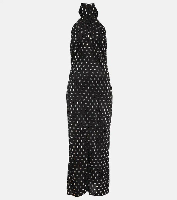  Alaia Alaia Embellished Halterneck Midi Dress 
