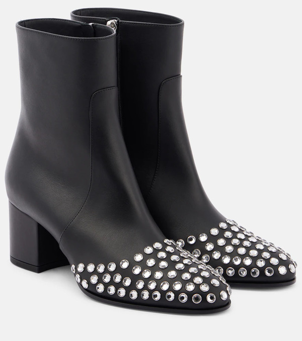  Alaia Alaia 60 Embellished Leather Ankle Boots 