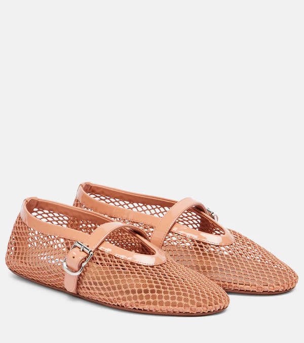  Alaia Alaia Fishnet Ballet Flats 