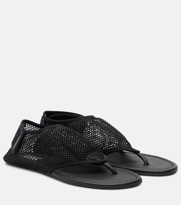  Alaia Alaia Fishnet Thong Sandals 