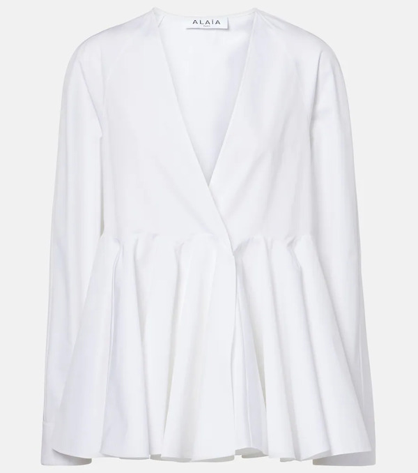  Alaia Alaia Flare Cotton Blouse 