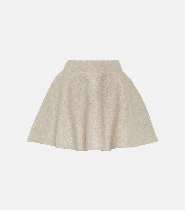  Alaia Alaia Flared Wool-blend Miniskirt 