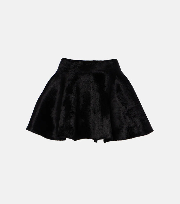  Alaia Alaia Flared Wool-blend Miniskirt 
