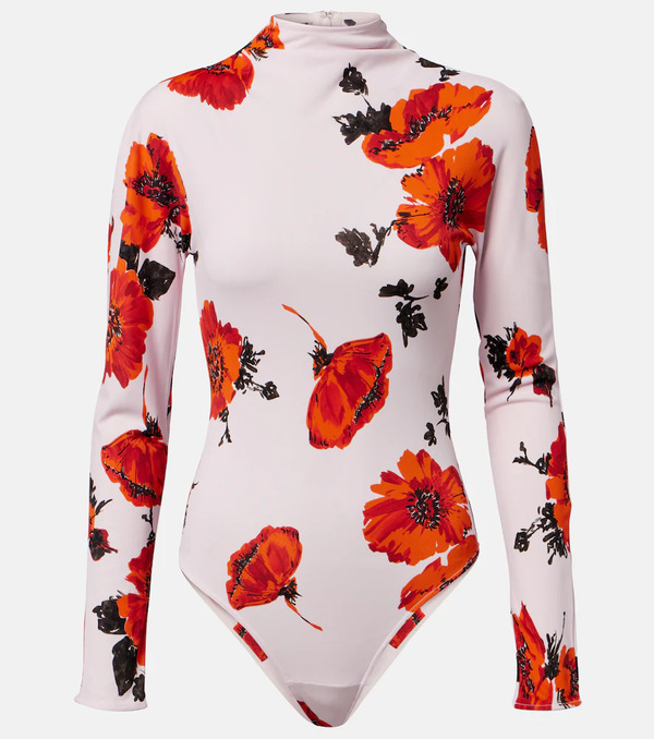  Alaia Alaia Floral Jersey Bodysuit 