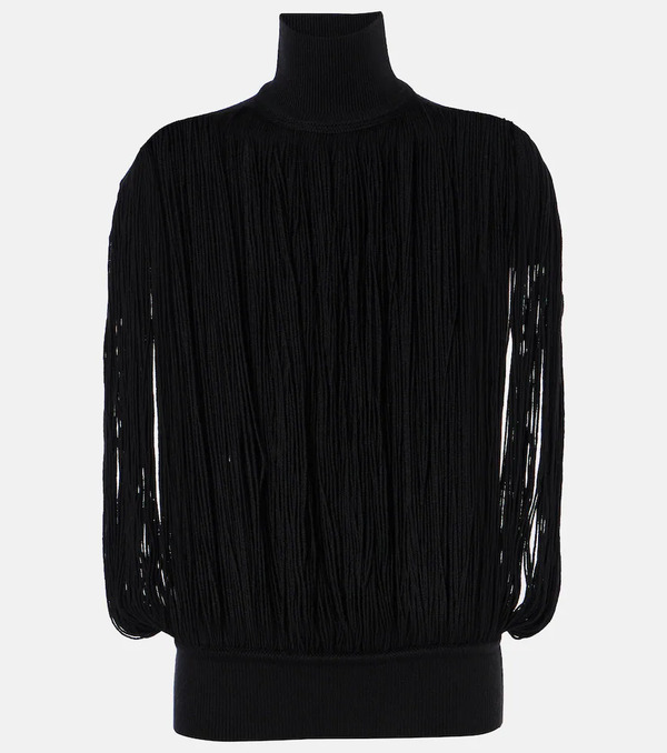  Alaia Alaia Fringed Wool Sweater 