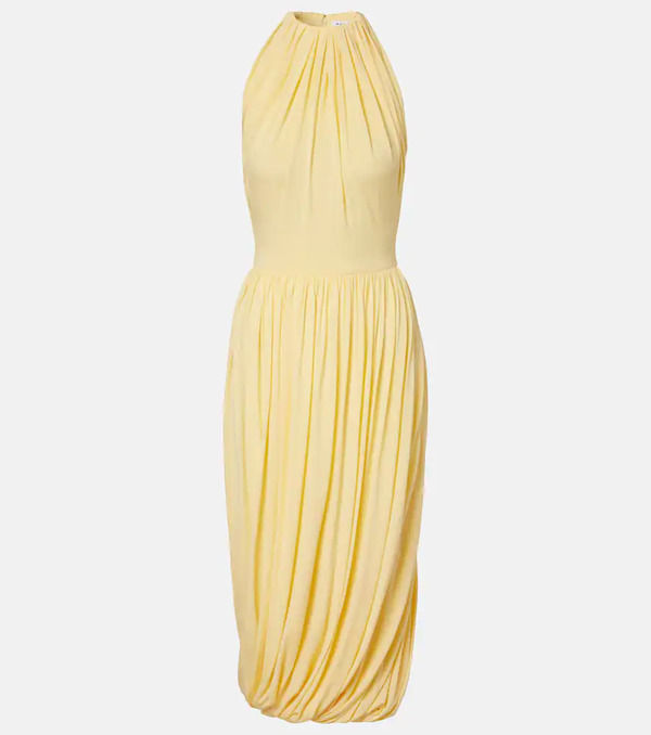  Alaia Alaia Gathered Jersey Midi Dress 