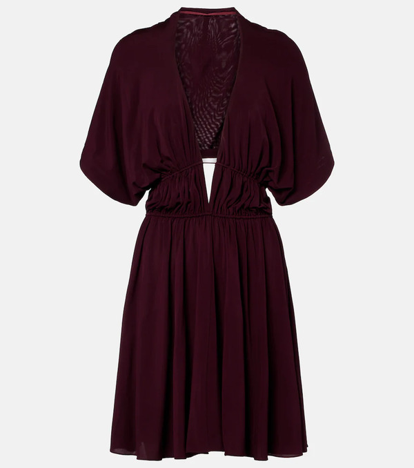  Alaia Alaia Gathered Open-back Minidress 