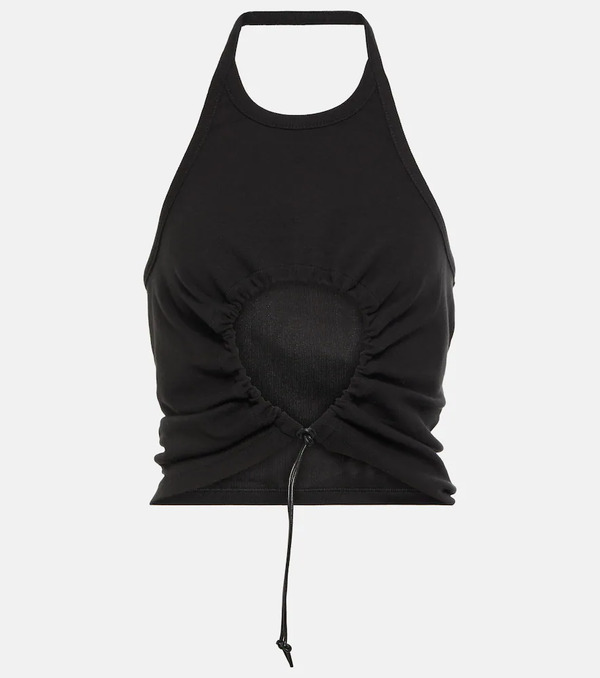 Alaia Alaia Halter Neck Ruched Cotton Top 