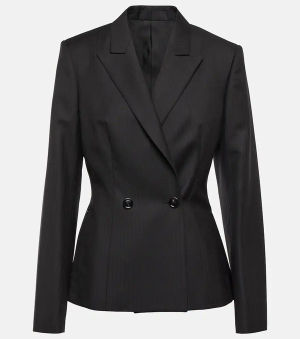  Alaia Alaia Herringbone Wool Gabardine Blazer 