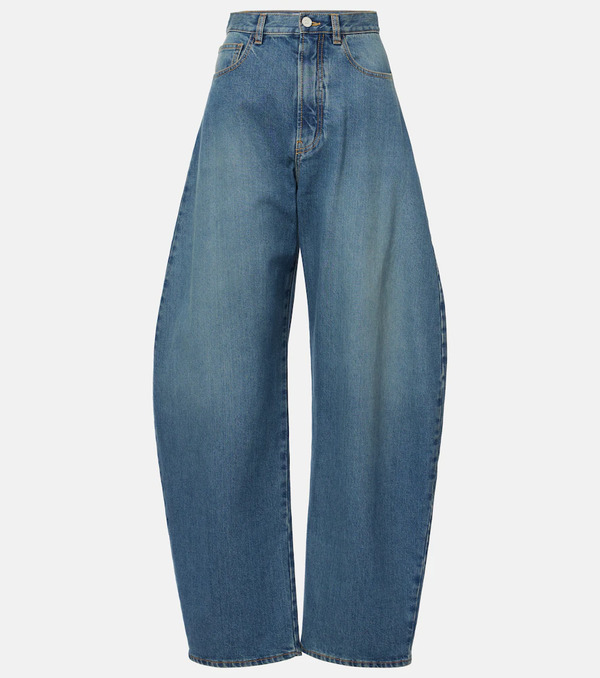  Alaia Alaia High-rise Barrel-leg Jeans 