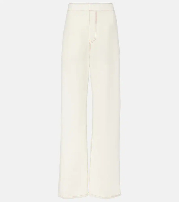  Alaia Alaia High-rise Wool-blend Wide-leg Pants 
