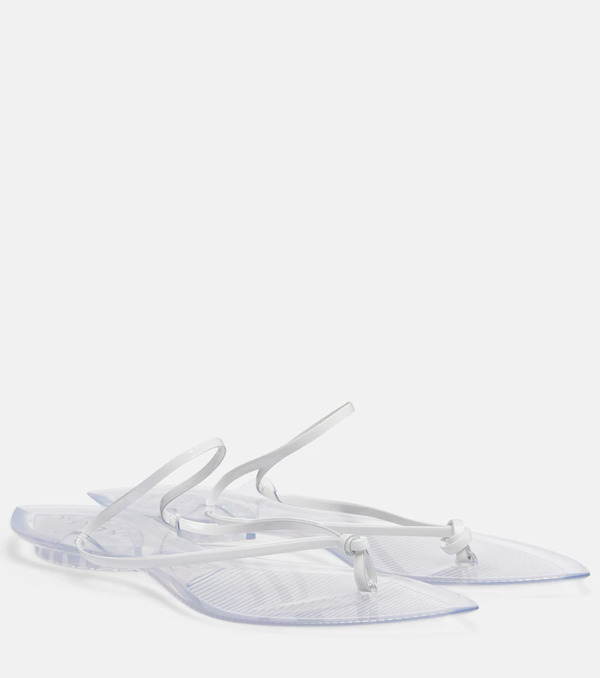 Alaia Alaia Invisible Leather Thong Sandals 
