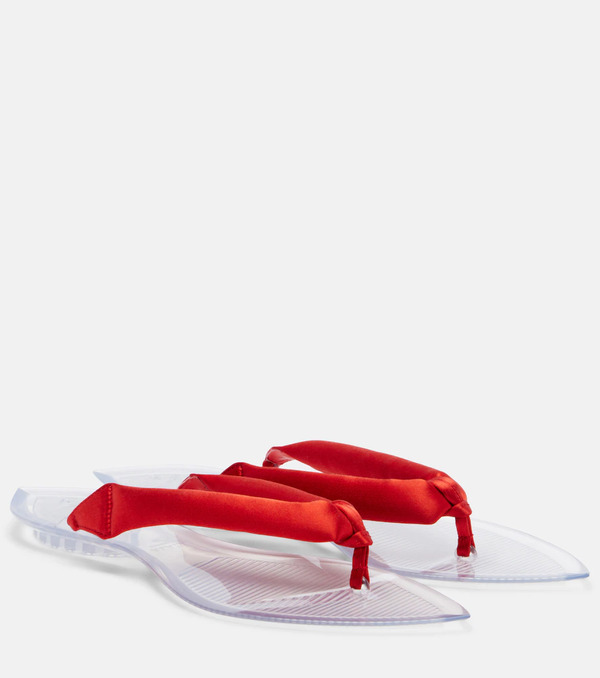  Alaia Alaia Invisible Satin Thong Sandals 