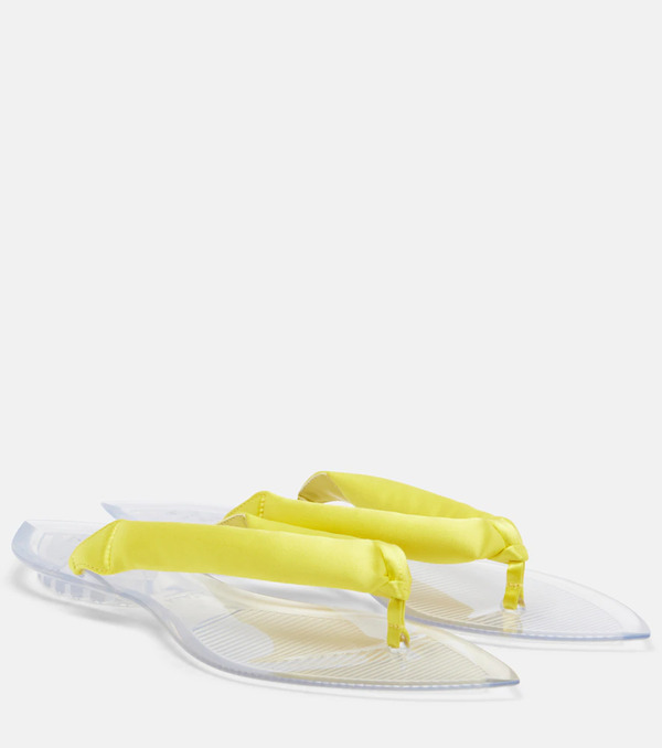  Alaia Alaia Invisible Satin Thong Sandals 
