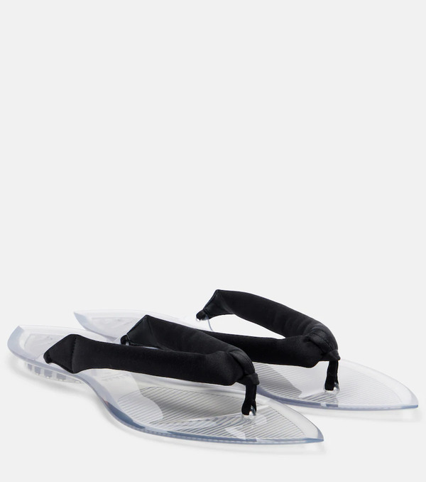  Alaia Alaia Invisible Satin Thong Sandals 