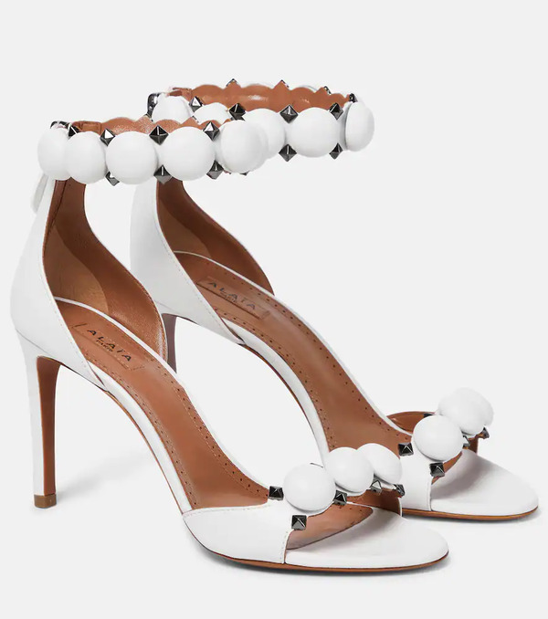  Alaia Alaia La Bombe 90 Leather Sandals 