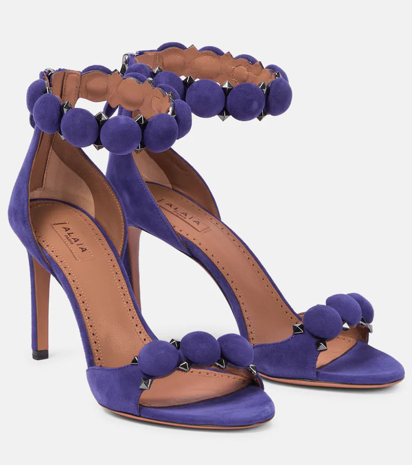  Alaia Alaia La Bombe 90 Suede Sandals 