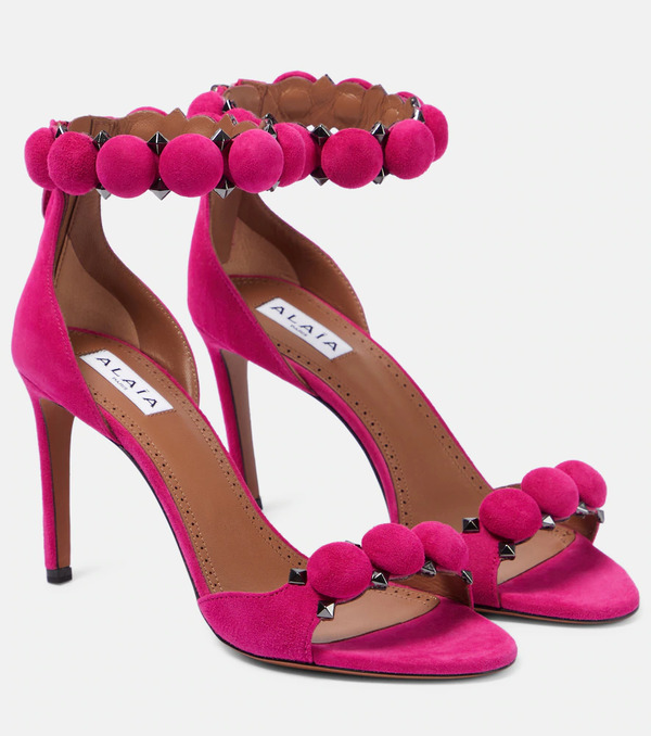  Alaia Alaia La Bombe Suede Sandals 