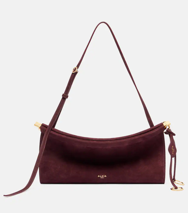  Alaia Alaia Le Click Medium Suede Shoulder Bag 