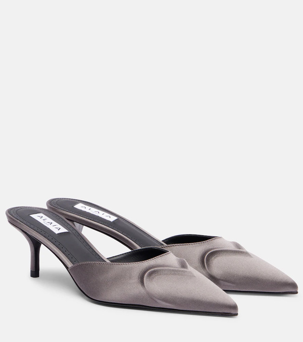  Alaia Alaia Le Cour 3d 55 Satin Mules 
