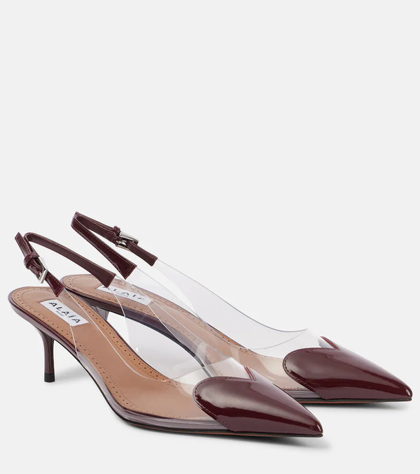  Alaia Alaia Le Cour Leather Slingback Pumps 