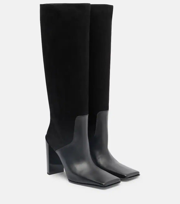  Alaia Alaia 90 Leather And Suede Knee-high Boots 