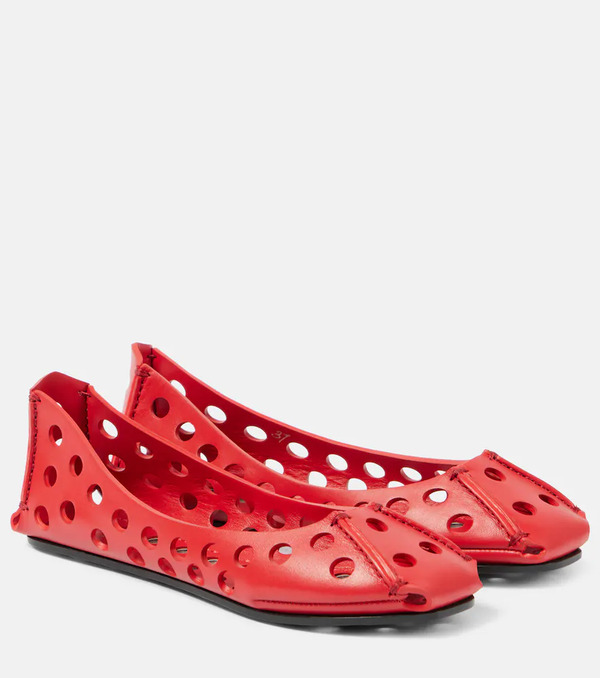  Alaia Alaia Leather Ballet Flats 