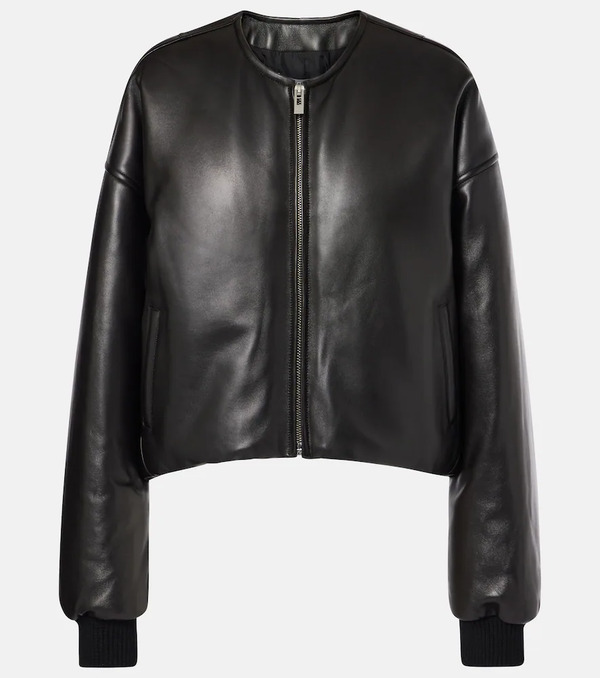  Alaia Alaia Leather Bomber Jacket 
